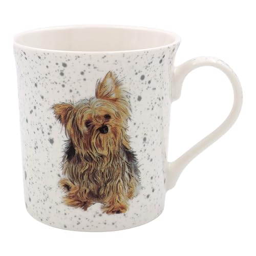 Lesser & Pavey Tazza da caffè dal design britannico, tazze da caffè in ceramica per casa o lavoro, grandi tazze per bevande calde, tazze da tè e caffè (tazza Yorkie)