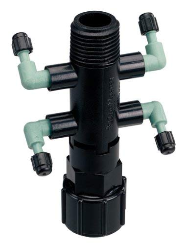 5 Pack - Orbit Drip System Shrub Adapter 4-Port Watering Manifold for 1/4 Inch Tube