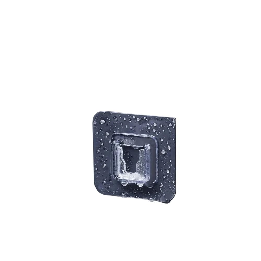 Gentryroo Men's 10Pairs Clear Square Adhesive Hook Pair Punch Free Traceless Interlocking Wall