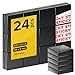 Ferrite Magnetic Squares - 24 Self Adhesive Square Magnets (each 4/5" x 4/5") - Strong Sticky Magnets with Adhesive Backing - Peel & Stick Ceramic Rectangle Magnets Ideal for Crafts and DIY
