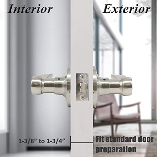 Probrico Passage Door Levers Hall/Closet Handles Satin Nickel Keyless Non-Locking Interior Door Leversets, 1 Pack by Probrico - Used condition - Image 6