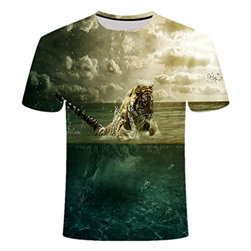 T-shirt de canne à pêche 3D mode unisex imprimé poisson amusant taille XXL