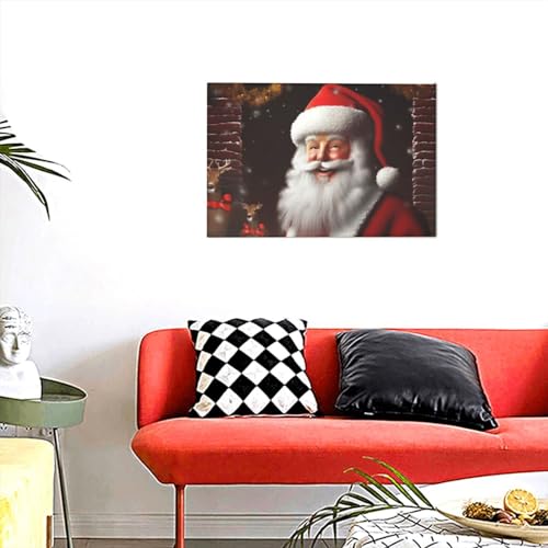 Impression sur toile Père Noël YoupO tableau mural chambre 45x30
