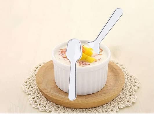 Miniatura 8 de 500 cucharas de degustación de plástico transparente, desechables, mini cucharas de degustación pequeñas, cucharas de helado para postres