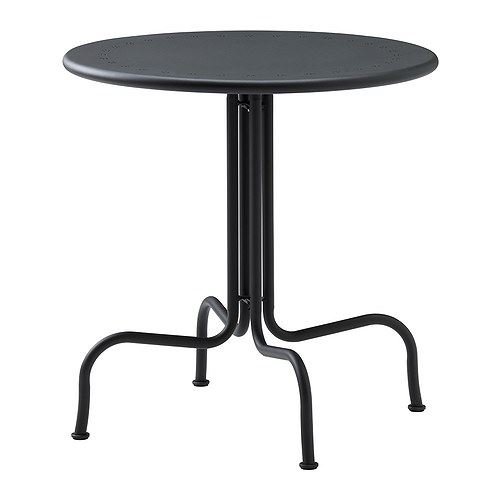 Table extérieur gris LÄCKÖ gain de place pour petit balcon