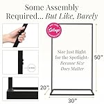Black Wedding Sign Holder Stand - Elegant Metal Welcome Sign Stand for Wedding, Baby Shower, Bridal Party - 2 Sign Straps, 7 Ribbons for Hanging - Sturdy Display Easel for Seating Chart & Fabric Signs - Image 2