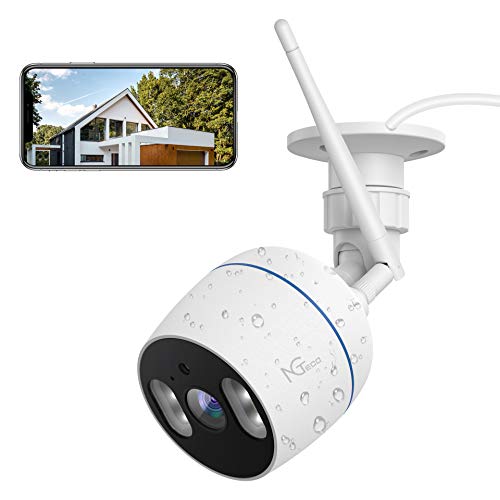 Security Camera Outdoor, 1080PHD 2.4G WiFi Wireless Cameras for Home Security - Smart IP Surveillance Cam Spotlight with Color Night Vision/2-Way Audio/Motion Detection/SD Cloud Storage/App Remote