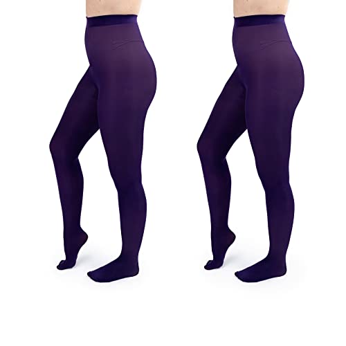 Image of Silky Toes Women's 60D Soft Opaque Tights 1-2 Pairs -Black White And Colored Stockings for Women