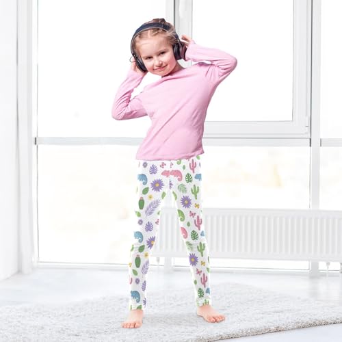 Girls Leggings Size 4T Chameleon Soft Stretchy Yoga Pants Tights Girl Clothes for Gymnastics Dance4