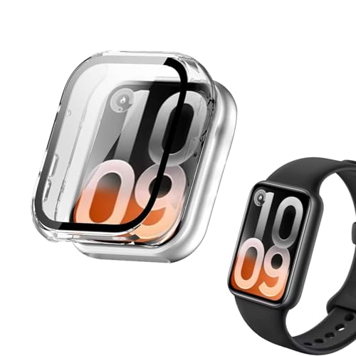 �X�}�[�g�E�H�b�`�J�o�[ For Xiaomi Smart Band 10Pro���e�P�[�X �J�o�[ HYFAFA �ی�K���X�t�B����+PC�t���[�� ?����̌^ �S�ʕی� �����^ �ϏՌ� �h�w�� �����ߗ� �����ȒP(�N���A)