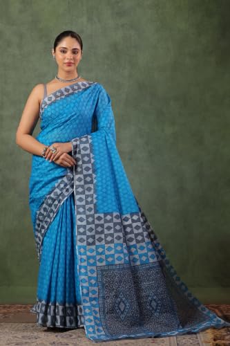 Image of TAMAIRA FASHION Mulmul Pure Cotton Saree For Woman |Office Wear Daily Wear Sarees For Women Without Blouse Piece(Available in 15 Colours)