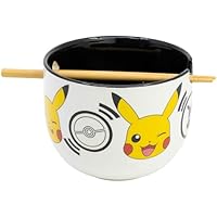 Stor CUENCO RAMEN CON PALILLOS EN CAJA REGALO POKEMON BLACK LOGOS