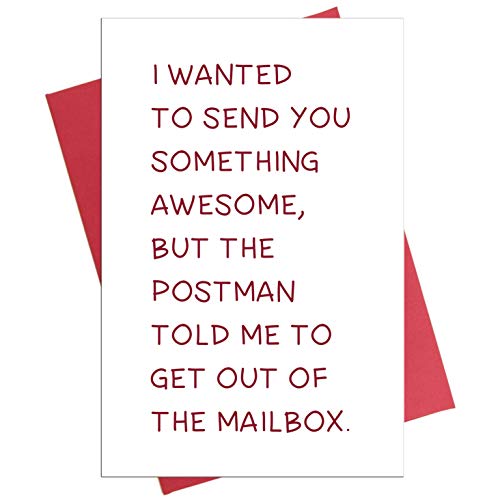 Product Image of the Kirynurd Funny Birthday Card for Him, I Wanted to Send You Something Awesome Bday Card for Boyfriend Husband Friends BFF