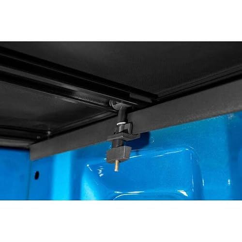 Lund Genesis Tri-Fold Soft Folding Truck Bed Tonneau Cover | 950292 | Fits 2019 - 2023 Chevy/GMC Silverado/Sierra, works w/ MultiPro/Flex tailgate 5\' 10\" Bed (69.9\") - Thumbnail 4