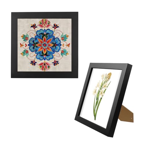 Chinflly 2 PCS Wood Embroidery Hoop Frame,7 Inch Square Embroidery Hoops Wood Display Frame for Finished Cross Stitch Hoop Frame DIY Art Craft Sewing Ornaments