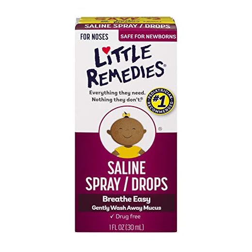Little Remedies Saline Spray and Drops | Safe for Newborns | 1 Fl Oz | Pack of 4