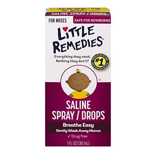 Image of Little Remedies Saline Spray and Drops | Safe for Newborns | 1 Fl Oz | Pack of 4
