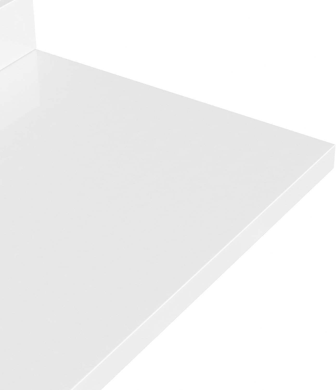 ARIEL 43 inch Bathroom Vanity top with Sink, 1.5 Inch Thick Miter Edge White Quartz top, Left Offset Vanity top with Oval Porcelain Sink, Includes Backsplash