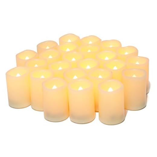 24 Stück 5cm LED Teelichter Kerzen mit Batterie, Elektrische LED Flammenlos Votivkerzen mit Flackernd Flamme - Ideal für Outdoor Party, Garten, Halloween, Weihnachten & Hochzeits Deko