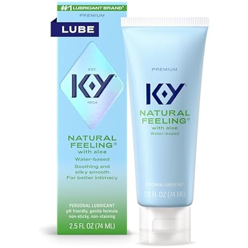 K-Y Natural Feeling with Aloe Vera Water Based Personal Lube, 2.5 FL OZ