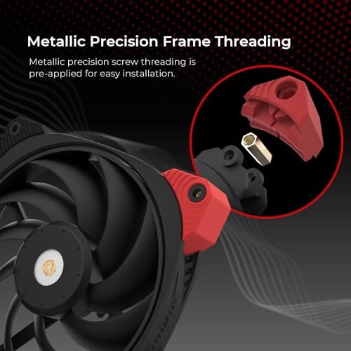 Image of InWin DN120PRO PWM, 120mm Premium Quiet Fan, Pro Grade Static Pressure Fan, Three-Phase Motor, Metallic Screw Thread, PWM, FDB with Copper Bearing Shield, 4-Pin (120mm, Black), up to 2200rpm