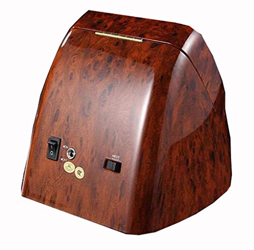 Expositor de bobinadora de doble reloj de madera ABS artesanal para relojes automáticos 3