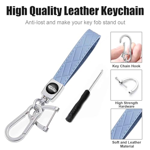 Image of Key Fob Cover for Chevy GMC with Keychain, Silverado Sierra Tahoe Suburban Equinox Traverse Yukon Denali Terrain Buick Envision Premium Soft TPU Case (5 Buttons Blue)