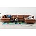 Furny 7 Seater Hamilton U Shaped Leatherette Corner Sofa Set (Rust)