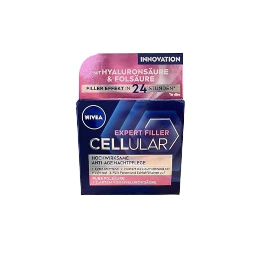 NIVEA Hyaluron Cellular Filler Anti-Age Night Care Cream (50 ml), regenererande ansiktsvård med Magnolia Extrakt, Anti-Wrinkle Fuktkräm mjukar upp rynkor över natten