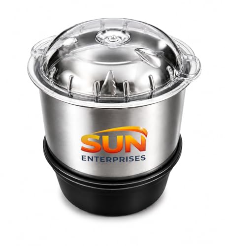 Image of SUN ENTERPRISES Mixer Grinder Chutney grinders Jars (250ml) Mixer grinders Jars Suitable For Bajaj GX1, GX3, GX4, GX8, GX3501, GX3701, GX4701, GX3000, GX400, GX3 Fit on 2 Lock & 4 Teeth Coupler