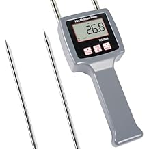 Precision Hay Moisture Meter, TK100H Digital LCD Hay Bales Moisture Detector, Portable Hay Moisture Tester with Moisture Probe for Hay Bale Moisture Level, Range 0-84%, Max. Hold