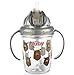 Nuby Tritan No Spill Flip N' Sip Twin Handle Printed Cup with 360 Weighted Straw, Colors May Vary
