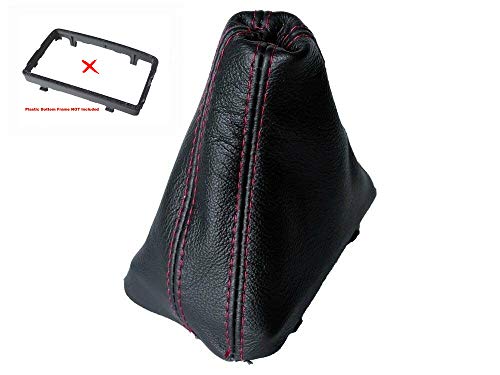 The Tuning-Shop Ltd Automatic Shift Boot Compatible with Audi A4 B8 Leather (Red Stitch)