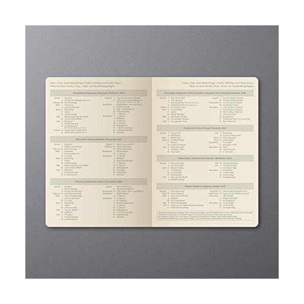SIGEL C2264 Terminplaner Wochenkalender 2022 - ca. A5 - rot - Hardcover - 192 Seiten - Gummiband, Stiftschlaufe… – Bild 9