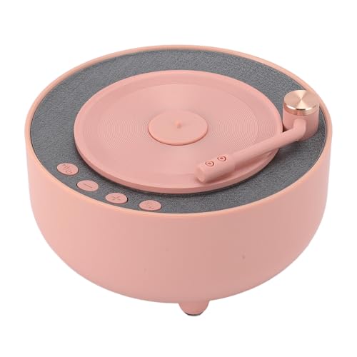 Retro Bluetooth Speaker, Vintage Mini Wireless Speaker, Old Fashion Style Music Player, Colorful Light Display, Classic Decor for Kitchen Desk Bedroom Office Party (Rose)