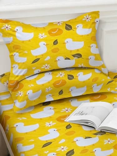 Image of Weave & Decor Printed Kids Bedsheet Double Bed 72x72x8 Inches, Wrinkle-Free with 2 Pillow Covers 20x30 Inch