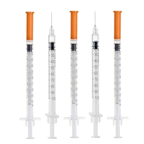 1ml 30G 8mm Syringe with Needle, Laboratory Supplies Individually Packaged, Pack of 30