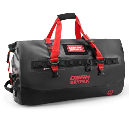 Image of OSAH DRYPAK Waterproof Duffel Bag 25L /40L /60L - Heavy-Duty Motorcycle Tail Bag, Roll-Top Dry Bag for Travel, Camping, Boating, Kayaking, Outdoor Adventure