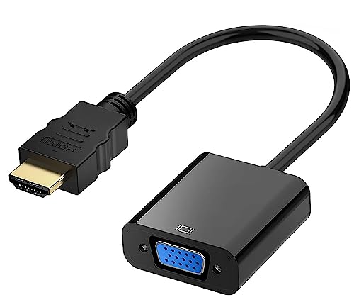 DGTech DigitalTech®   Adaptador de HDMI a VGA 1080P. Convertidor macho a hembra para monitor, ordenador, portátil, proyector, tablet, laptop, ultrabook, chromebook, PS3, Xbox One, Xbox 360, Wii U