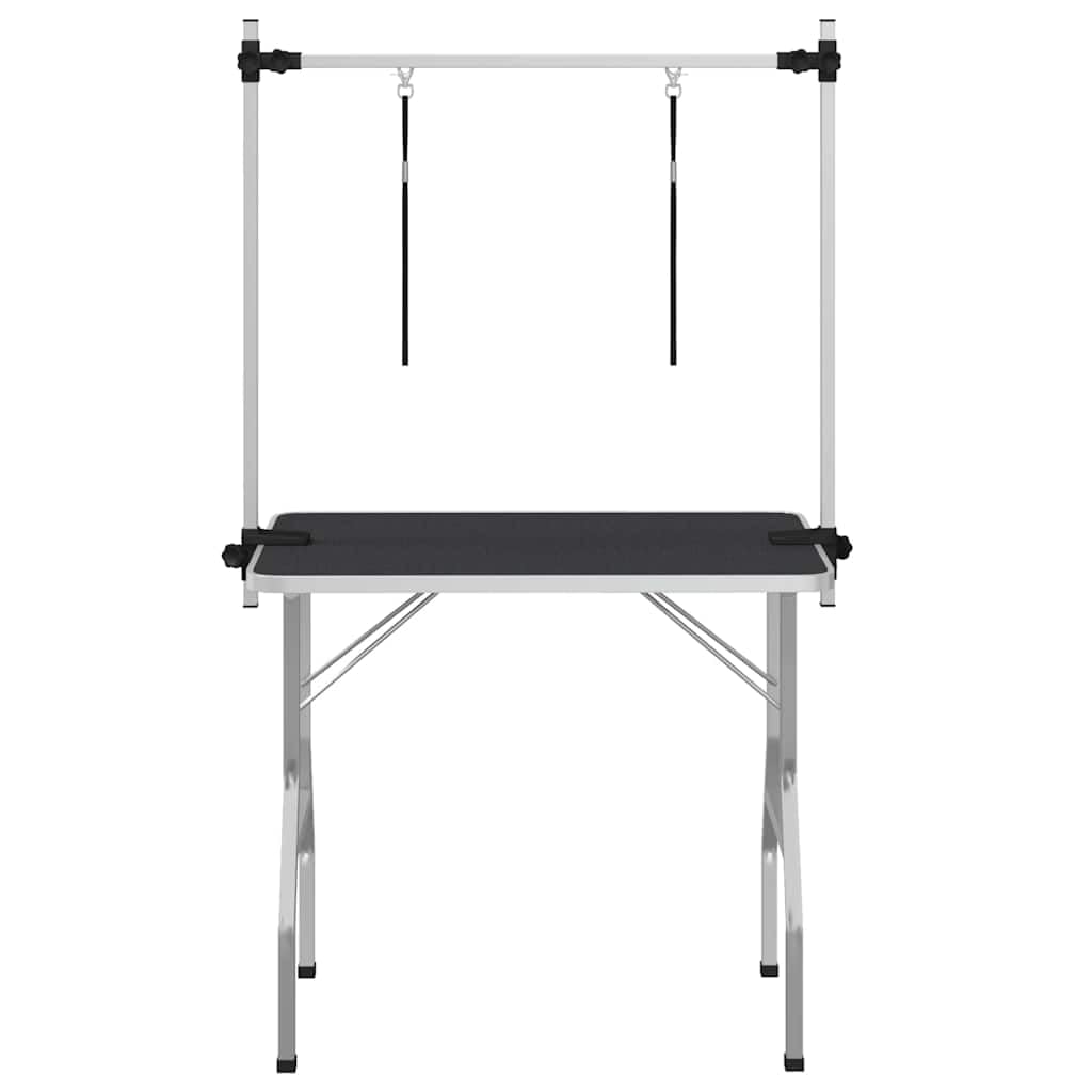 vidaXL Mesa Ajustable de Higiene de Mascotas 2 Lazos Camilla para Lavar Perros
