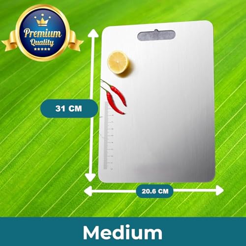 Image of REDSKY Chopping Board for Kitchen Vegetable Cutting Board, Metal Board, Vegetable Cutter Board, Durable Cutting Counter top Board /Chopping Board (35.6cm x24.9cm)
