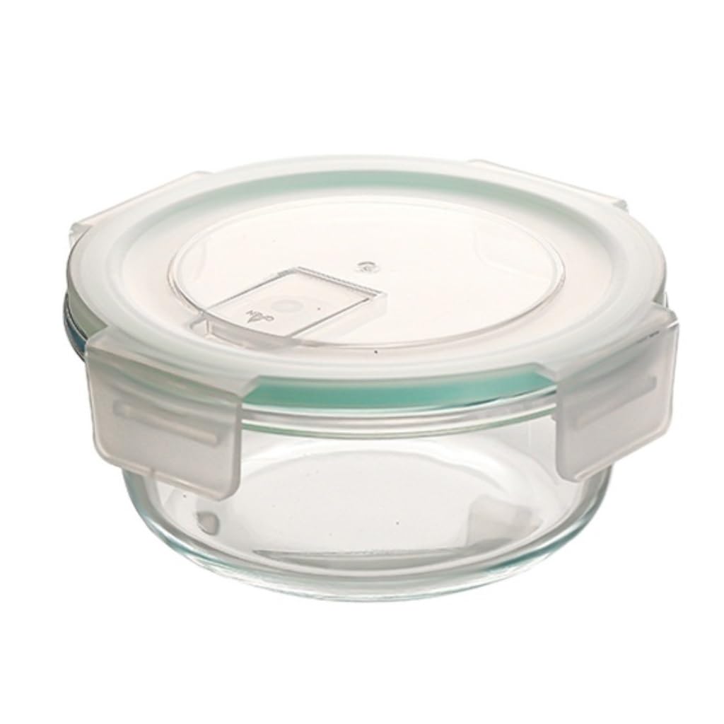 Recipientes para Alimentos Caja de almacenamiento de vidrio de borosilicato alto con tapa, caja con división de almacenamiento sellada de vidrio, contenedor de vidrio transparente para Refrigerador Fr