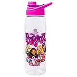 Silver Buffalo Garrafa de água Bratz com Cloe, Jade, Yasmin e Sasha com tampa rosqueada, 800 ml