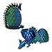 3D Printed Dragon Egg Set - Easter Eggs Fidget Toy - Articulated Crystal Dragon Mystery Egg Set - Easter Basket Stuffers (Dazzle Color)