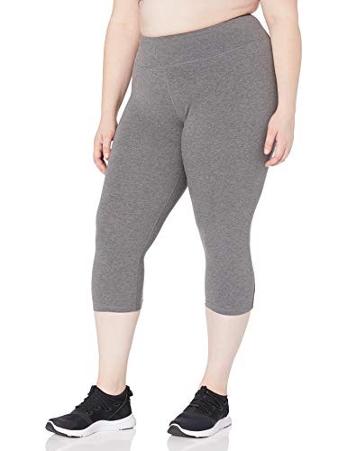 Rainbeau Curves Women's Plus Size Courtney Capri, Charcoal Heather, 4X