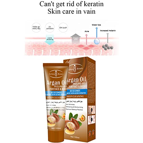 Aichun Beauty Peeling Gel Face Body Removes Skin Aging Keratine Deep Cleaning Moisturizing Refresh Skin Smooth (Argan Oil Peeling Gel) #TOP3