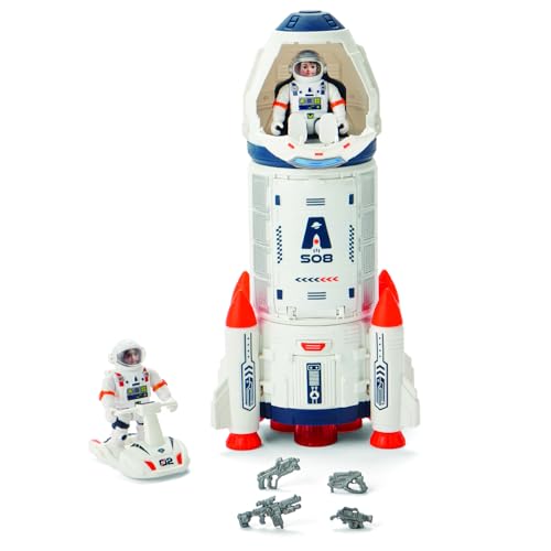 Kidoozie - Interstellar Rocket Adventure Playset – Space Playset for Kids with Astronaut Figures, Lights and Sounds, Ages 3+