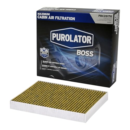 Purolator PBC26176 PurolatorBOSS Automotive Cabin Air Filter with Activated Carbon, Car & Truck Passenger Compartment OEM Filter Replacement for Dodge Charger & Challanger, and more