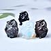 WUYOUSHI Natural Garnet Crystal Owl Decor Healing Stone Crystal Pocket Figurine Statue Hand Carved Polished Natural Gemstone Office Desk Meditation Spiritual Gift
