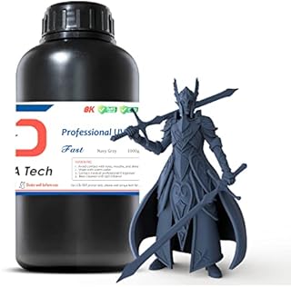 Siraya Tech Fast ABS-Like 3D Printer Resin 405nm UV-Curing Non-Brittle High Precision 3D Printing Liquid Standard Photopolymer Resin for 8K Capable LCD DLP 3D Printing (Navy Grey, 1kg)